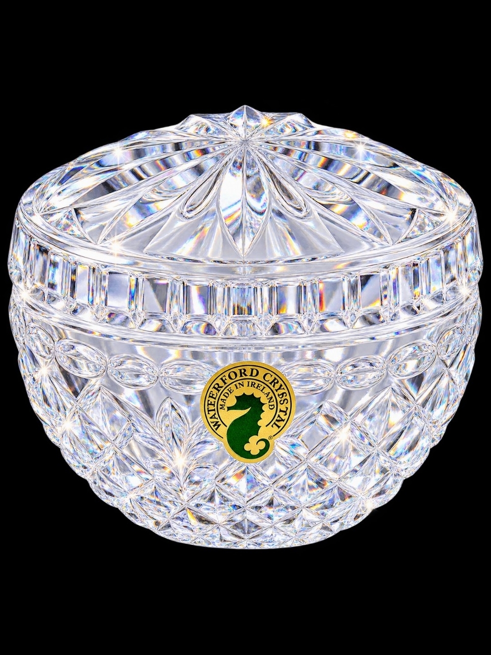 WATERFORD CRYSTAL Hope For Abundance Times Square Lidded Box Trinket Dish